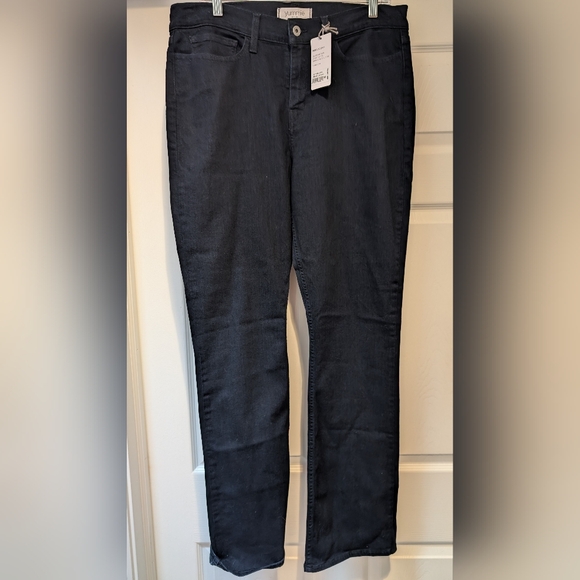 NEW $88 Yummie Denim Women's Dark Wash Boot Leg Blue Jeans Size 33 Cotton Blend - Picture 1 of 16